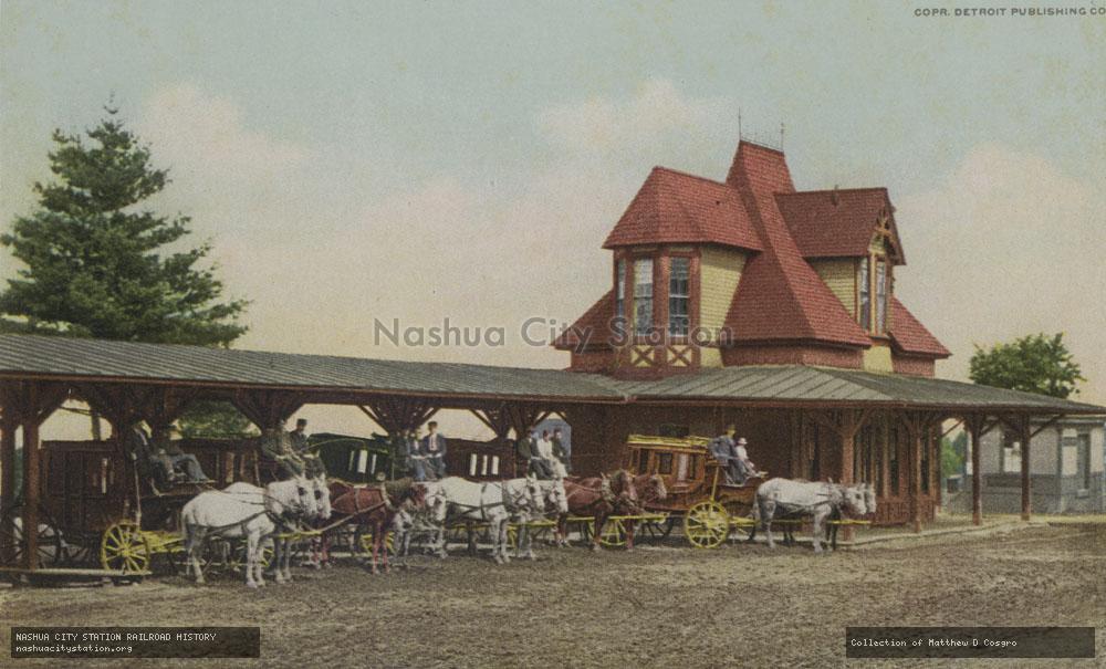Postcard: Railway Station, Bethlehem, New Hampshire, in the White Mountains